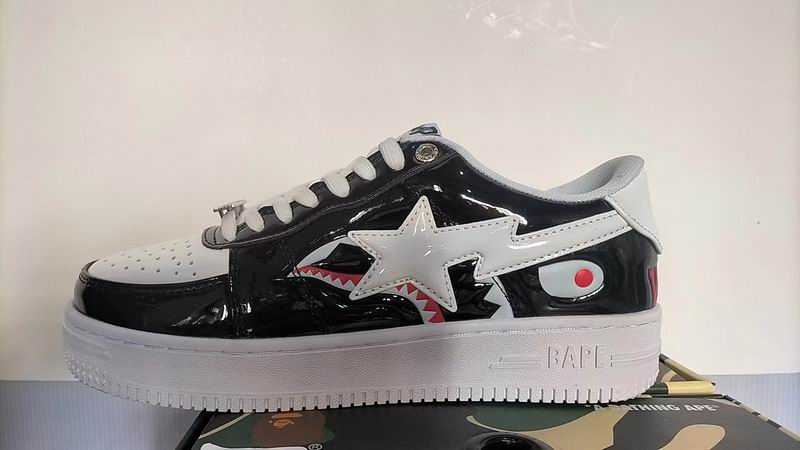 BAPE STA Low 'Shark' Black White | EU Sizes 36–46