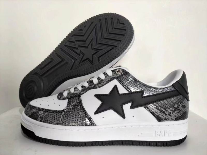 BAPE STA Low 'Snakeskin' Grey Black | EU Sizes 36–46
