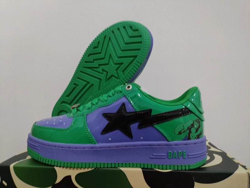 BAPE STA Low x Marvel 'Hulk' Green Purple | EU Sizes 36–46
