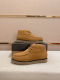 Men's Moc-Toe Suede Chukka Boots — Sand