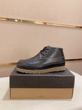 Men's Moc-Toe Leather Chukka Boots — Black