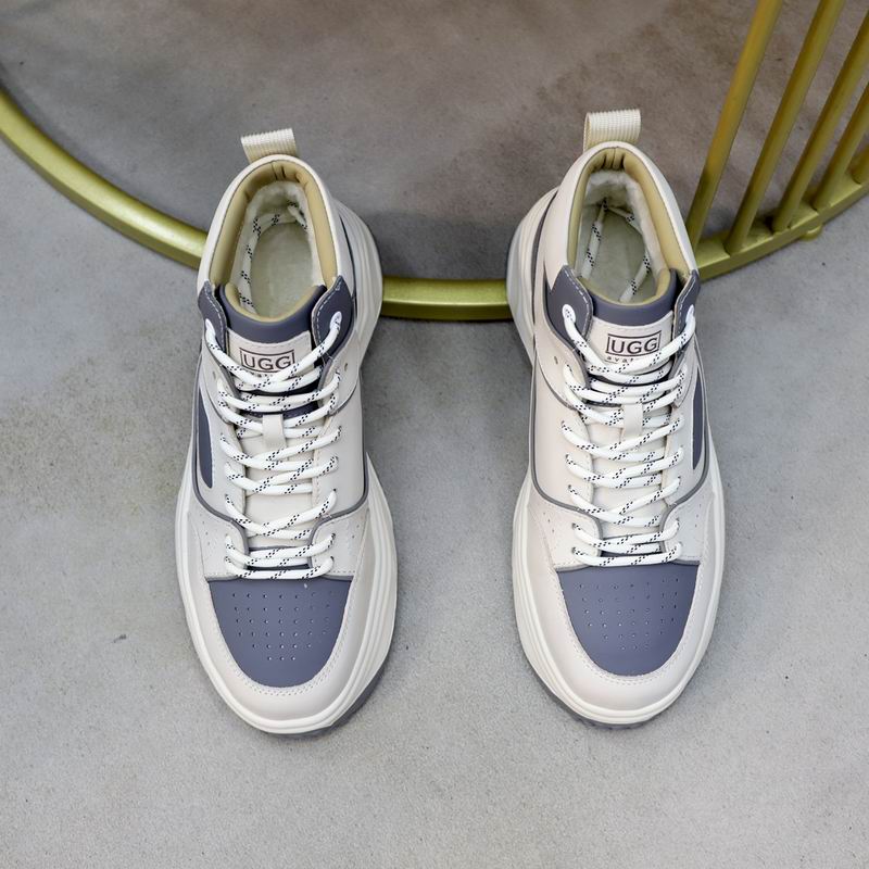 UGG Men's White & Grey Two-Tone High-Top Sneakers