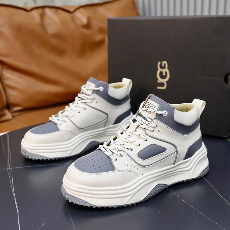 UGG Men's White & Grey Two-Tone High-Top Sneakers