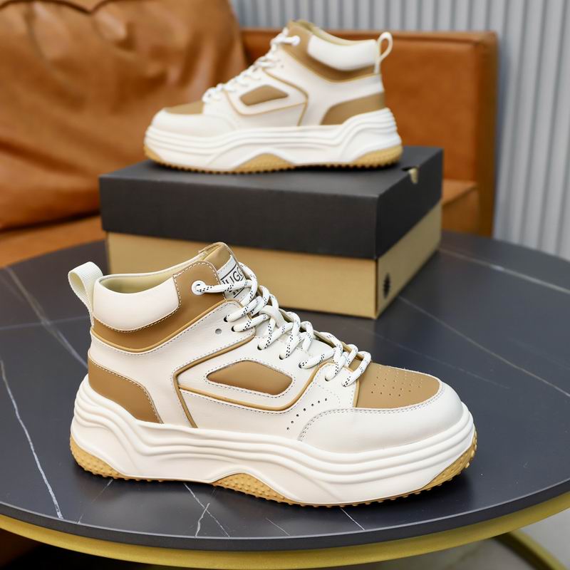UGG Men's White & Tan Two-Tone High-Top Sneakers