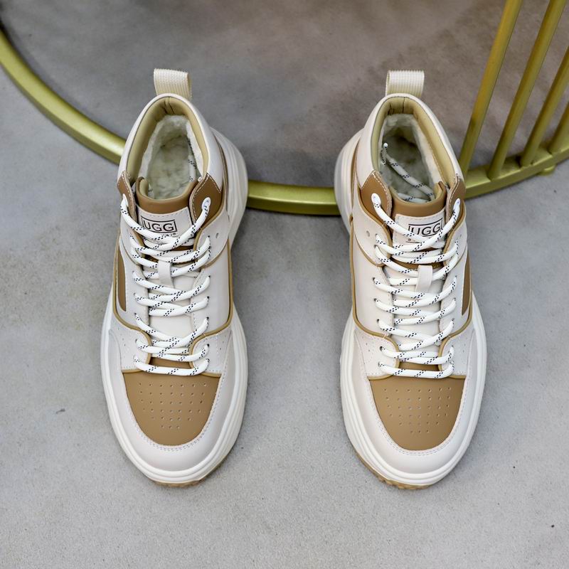 UGG Men's White & Tan Two-Tone High-Top Sneakers