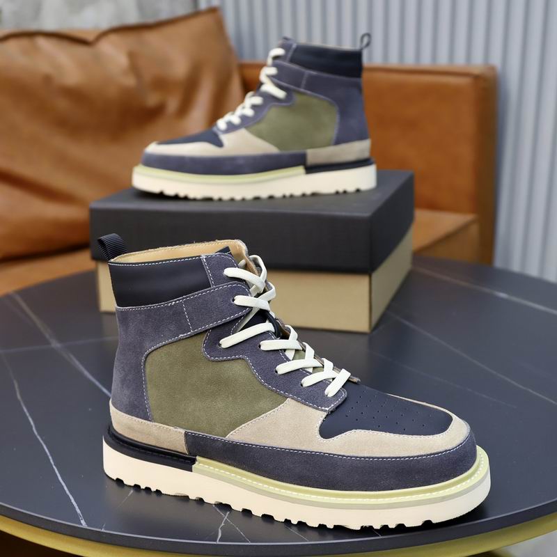 UGG Men's Navy, Olive & Beige Tri-Color High-Top Sneaker Boots