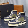 UGG Men's Navy, Olive & Beige Tri-Color High-Top Sneaker Boots