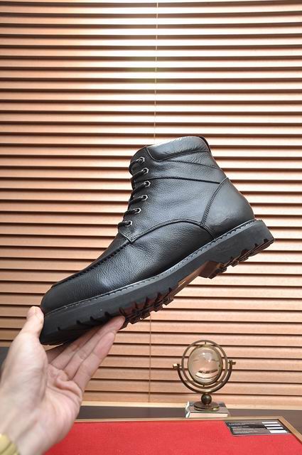 UGG Men's Black Pebbled Leather Shearling-Lined Work Boots