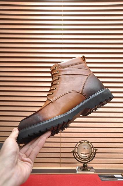 UGG Men's Cognac Burnished Leather Shearling-Lined Work Boots