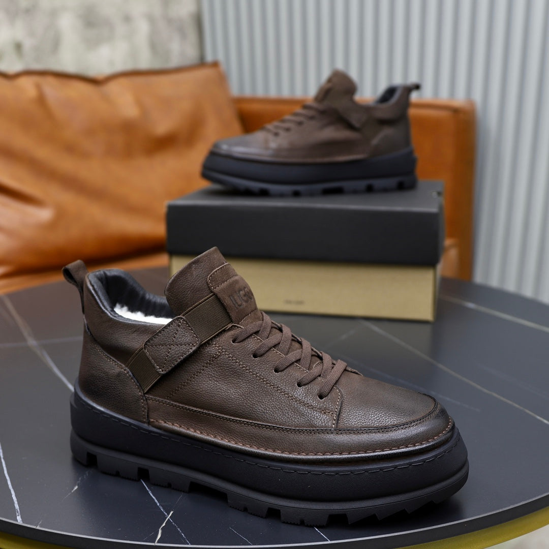 UGG Lace-Up Platform Sneaker — Espresso Leather | EU 39–44