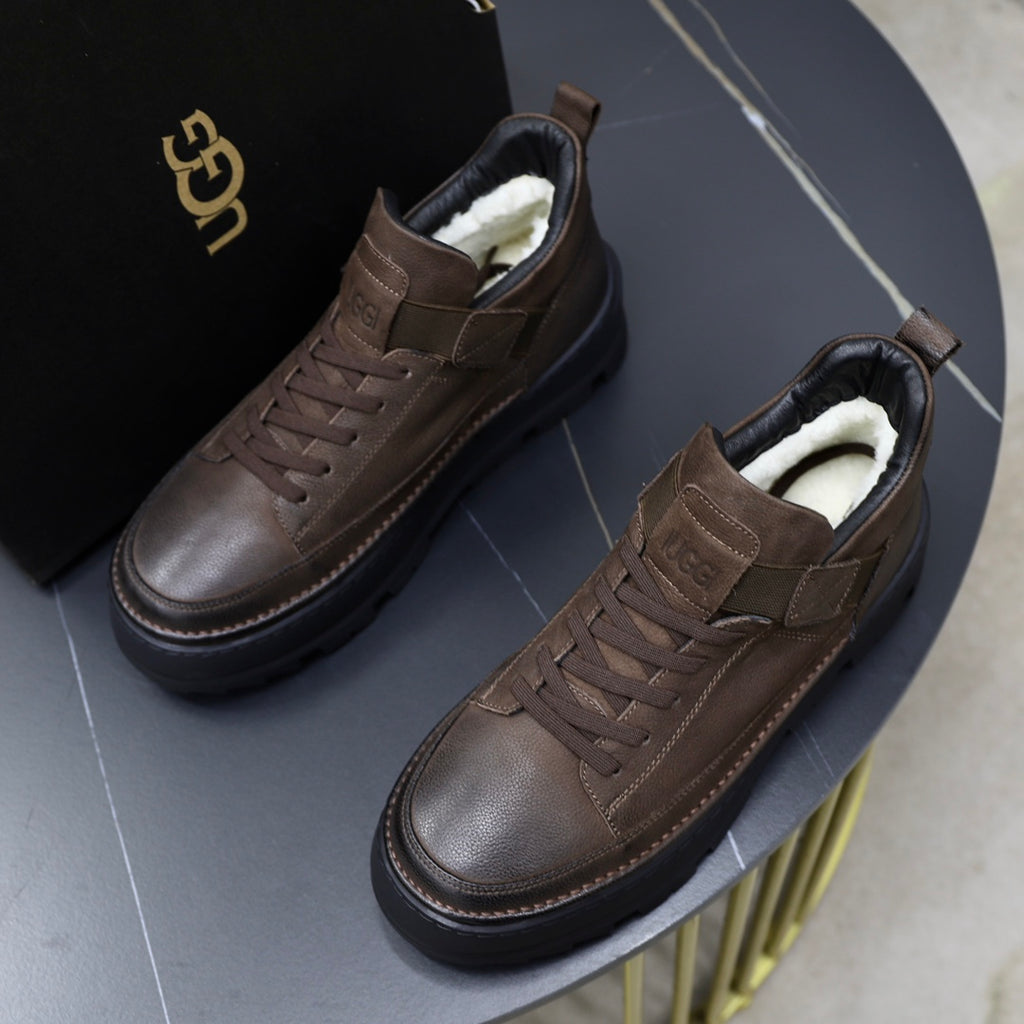 UGG Lace-Up Platform Sneaker — Espresso Leather | EU 39–44
