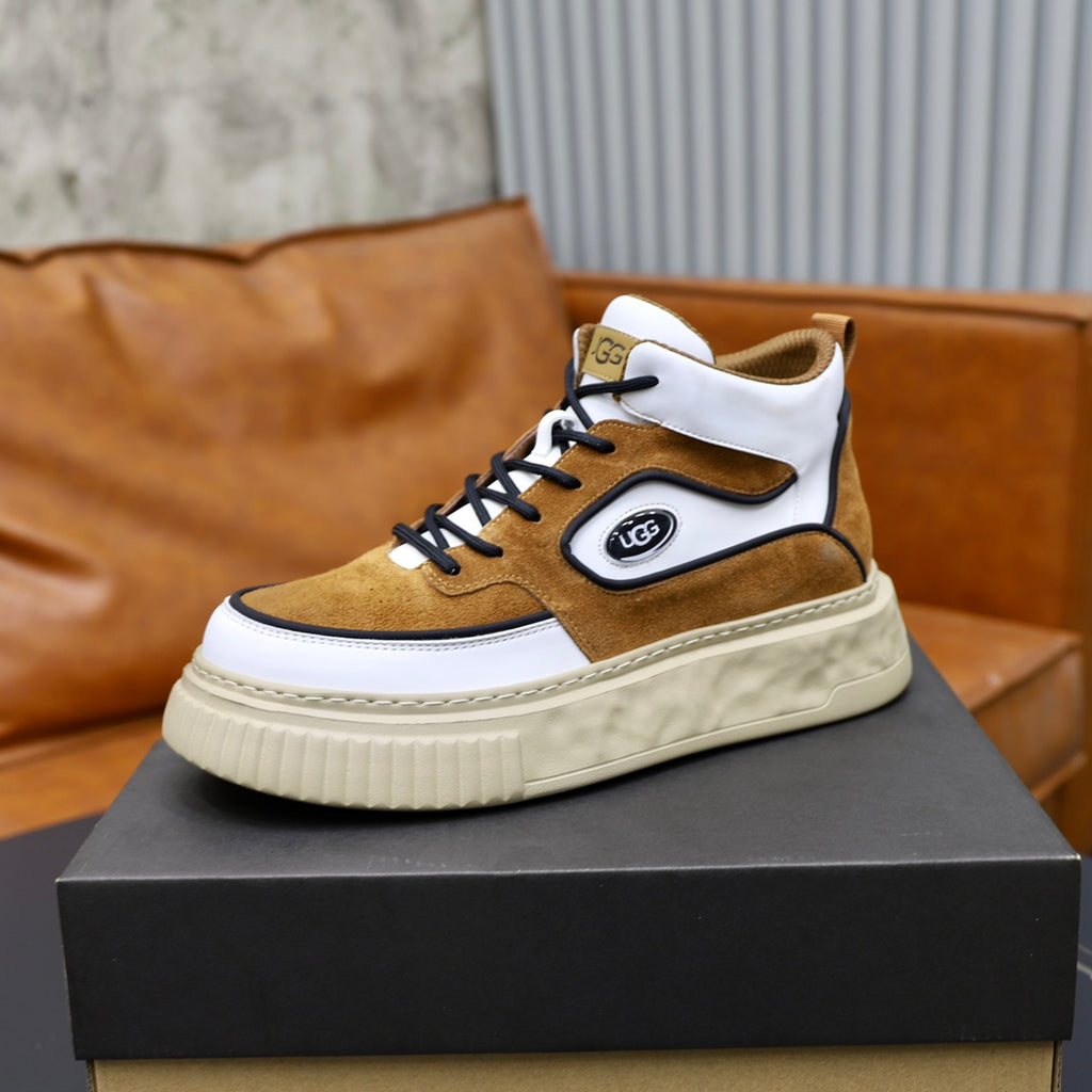 UGG Two-Tone High-Top Sneaker — Tan & White | EU 39–44