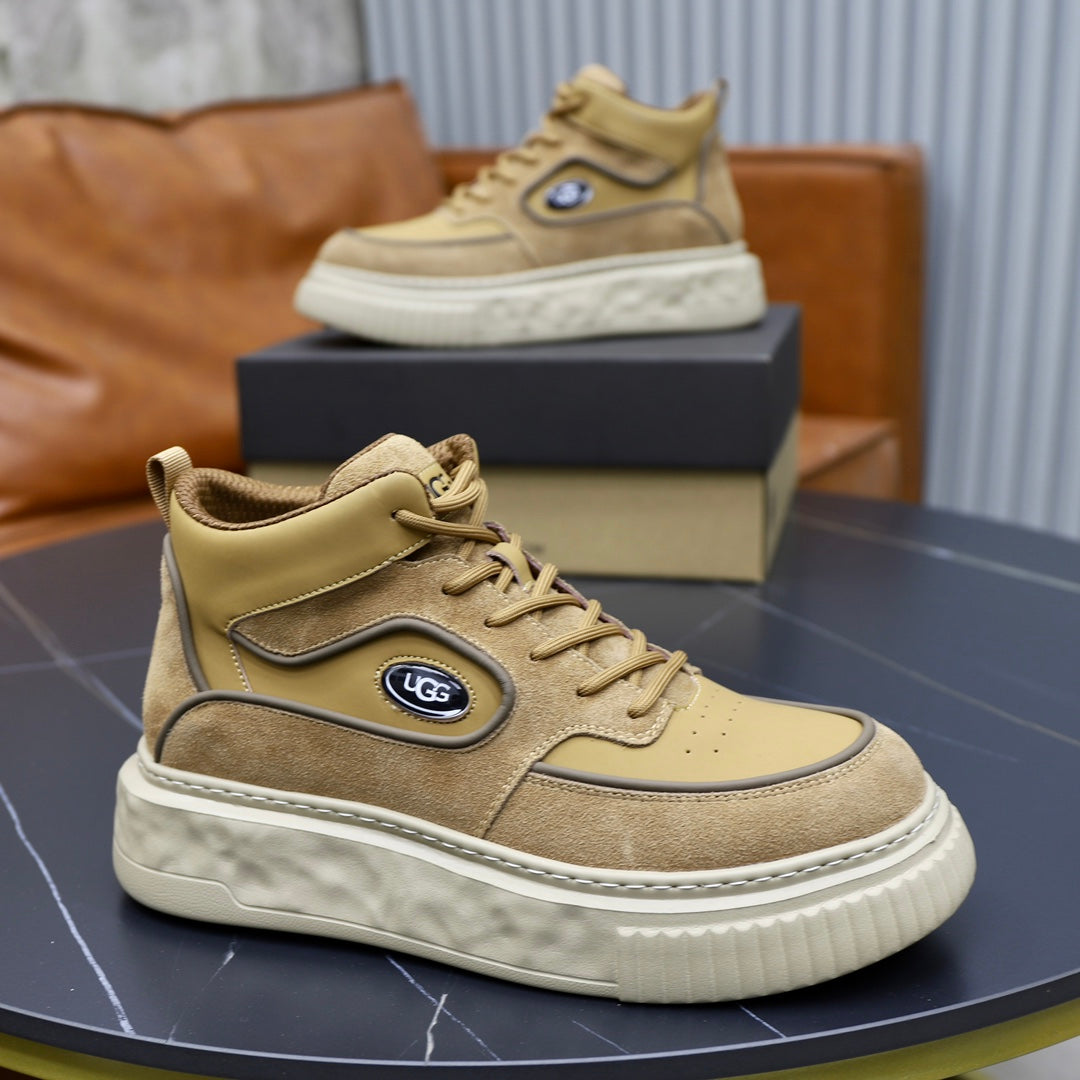 UGG Two-Tone High-Top Sneaker — Wheat | EU 39–44