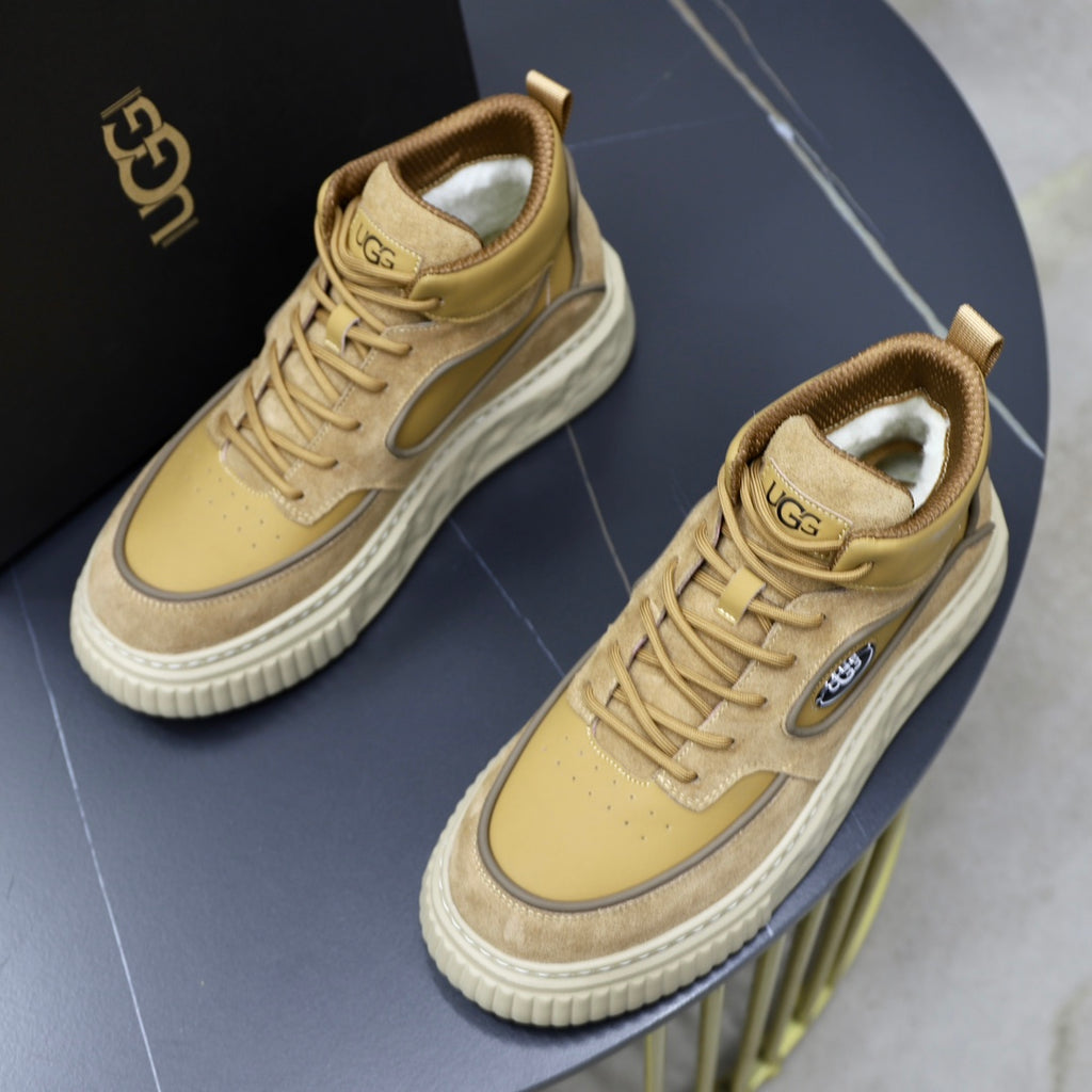 UGG Two-Tone High-Top Sneaker — Wheat | EU 39–44