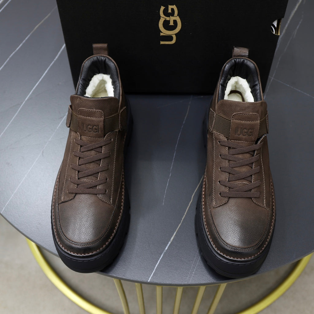 UGG Lace-Up Platform Sneaker — Espresso Leather | EU 39–44