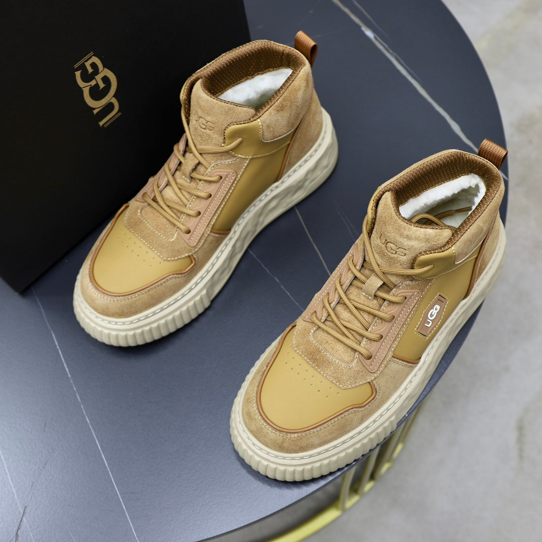 UGG Sherpa-Lined High-Top Boot-Sneaker — Wheat | EU 39–44