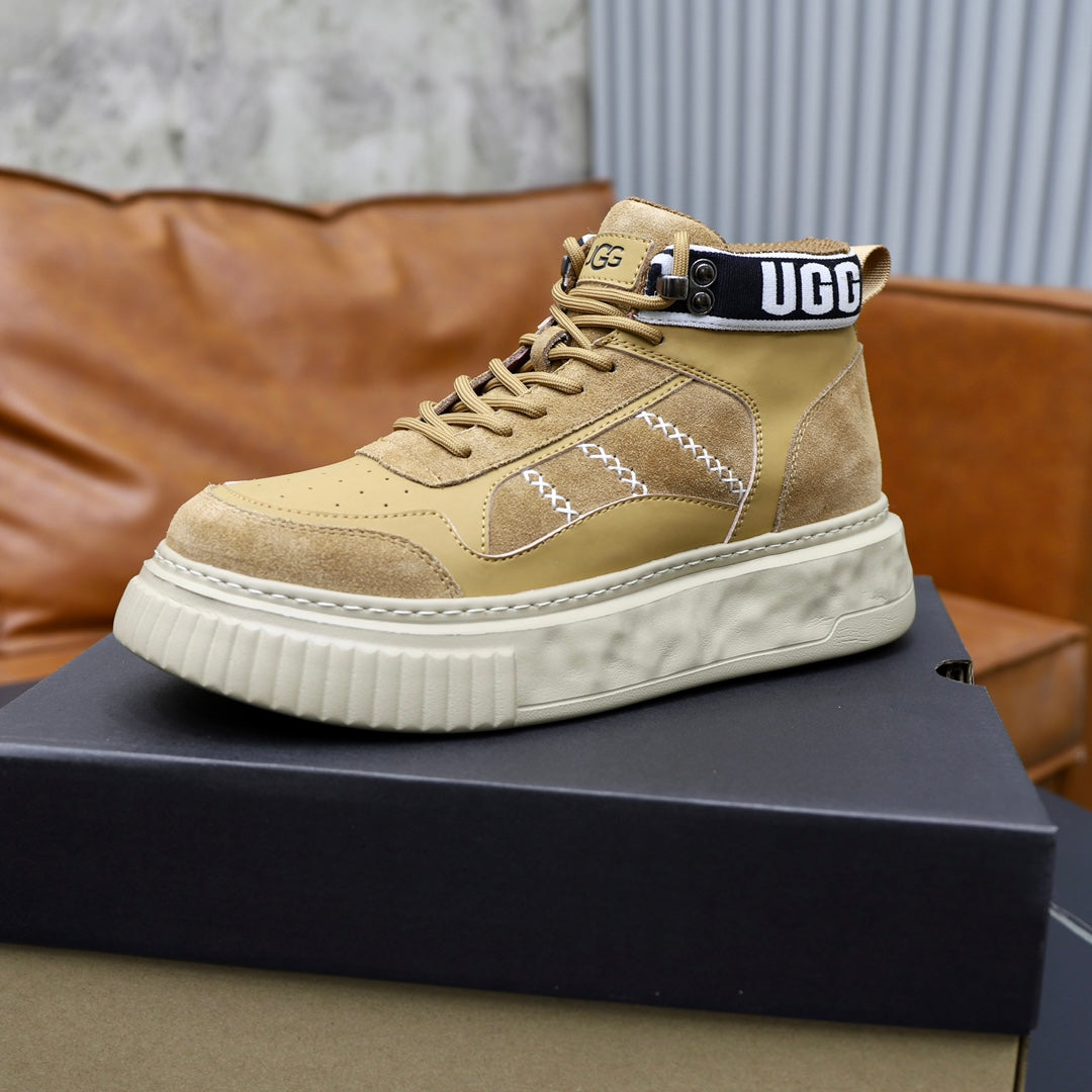 UGG Logo-Strap High-Top Sneaker — Wheat | EU 39–44