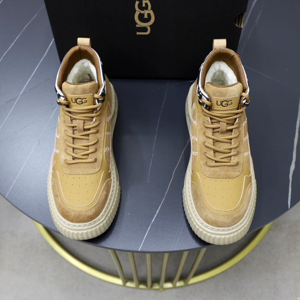 UGG Logo-Strap High-Top Sneaker — Wheat | EU 39–44