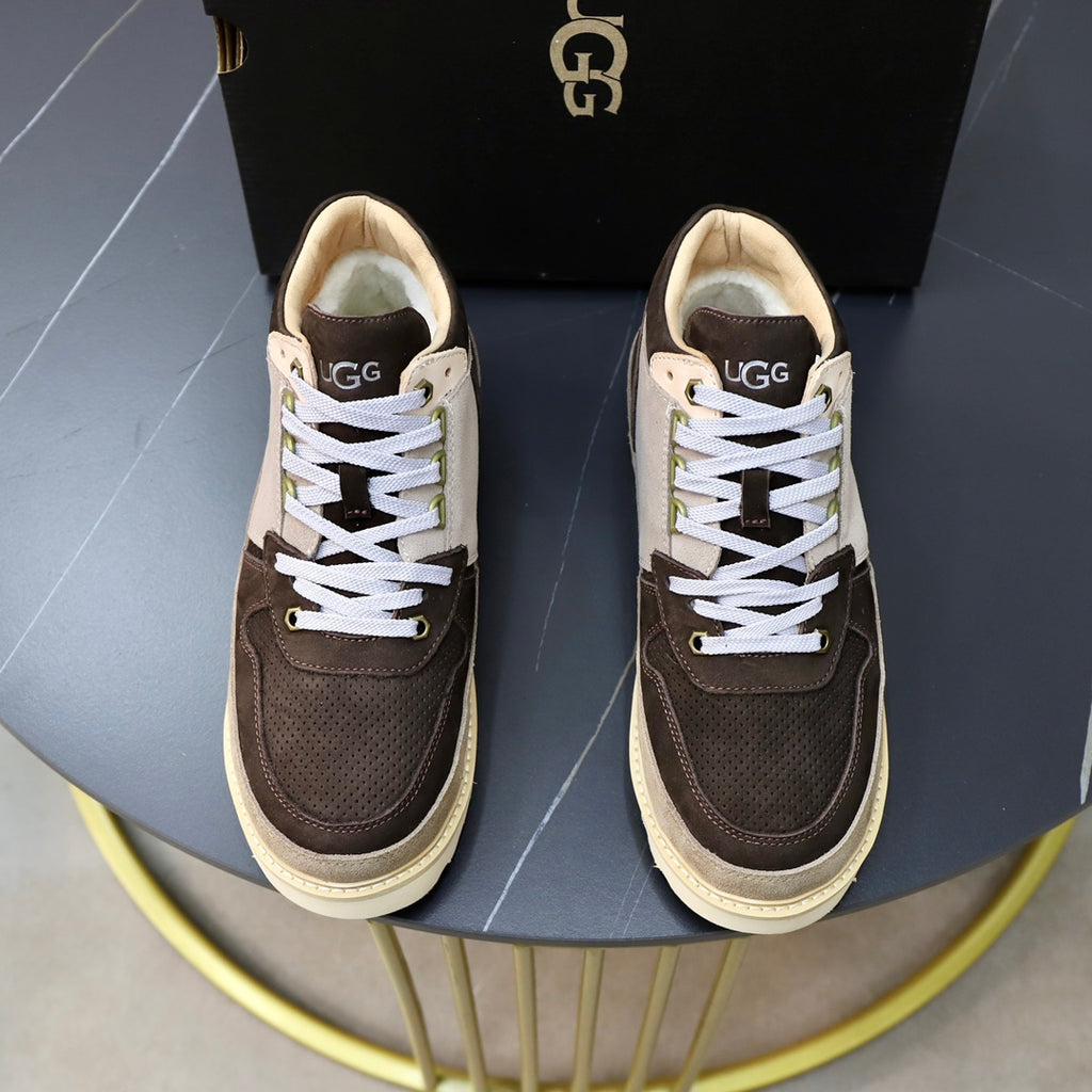 UGG Colorblock Mid-Top Sneaker — Espresso, Grey & Cream | EU 39–44