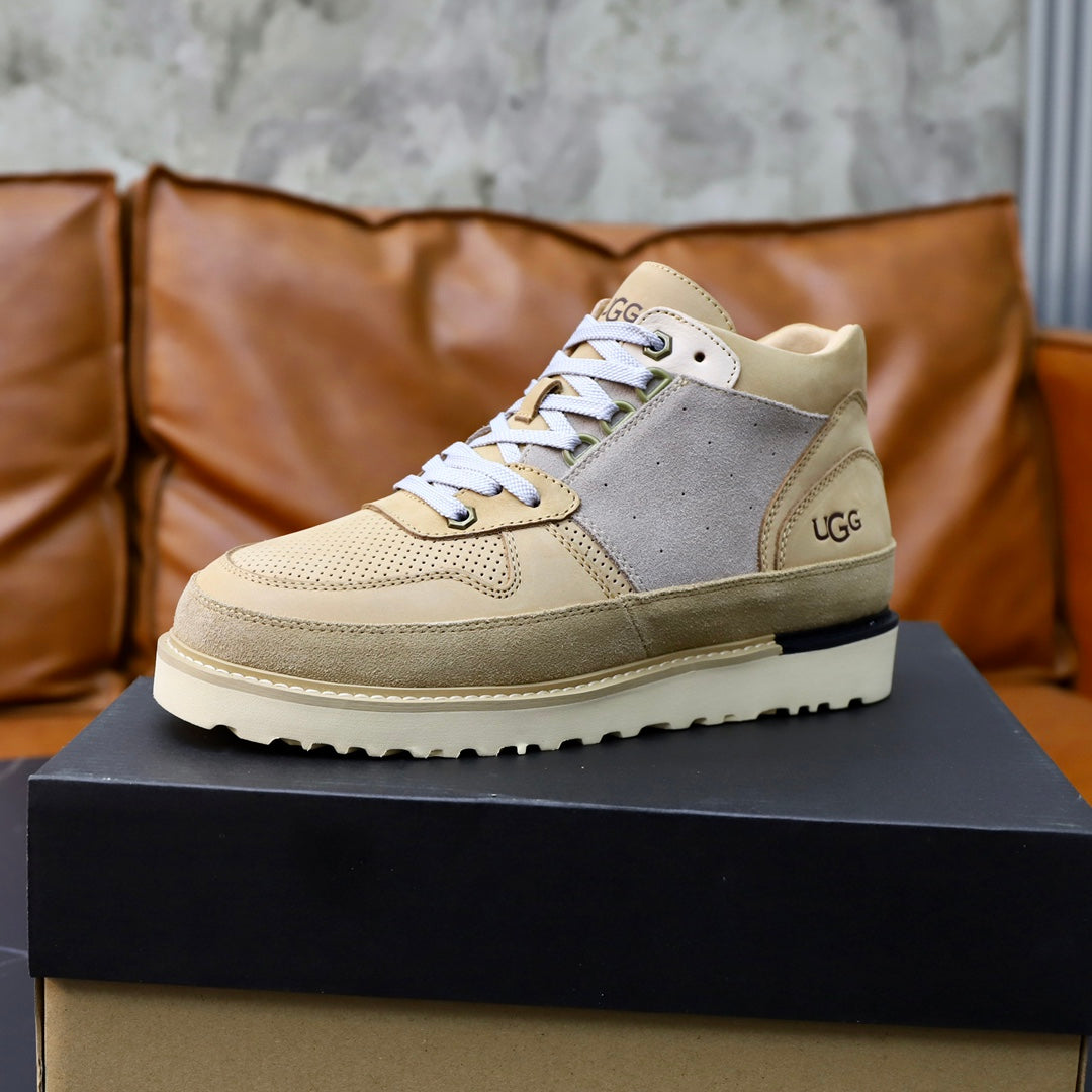UGG Colorblock Mid-Top Sneaker — Wheat, Grey & Cream | EU 39–44