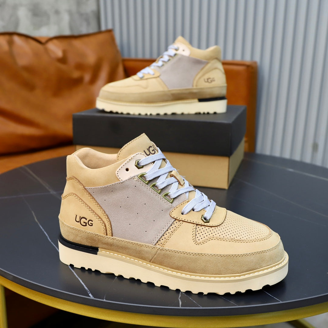 UGG Colorblock Mid-Top Sneaker — Wheat, Grey & Cream | EU 39–44