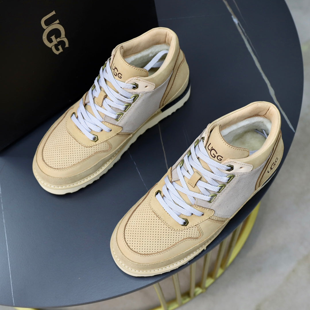 UGG Colorblock Mid-Top Sneaker — Wheat, Grey & Cream | EU 39–44