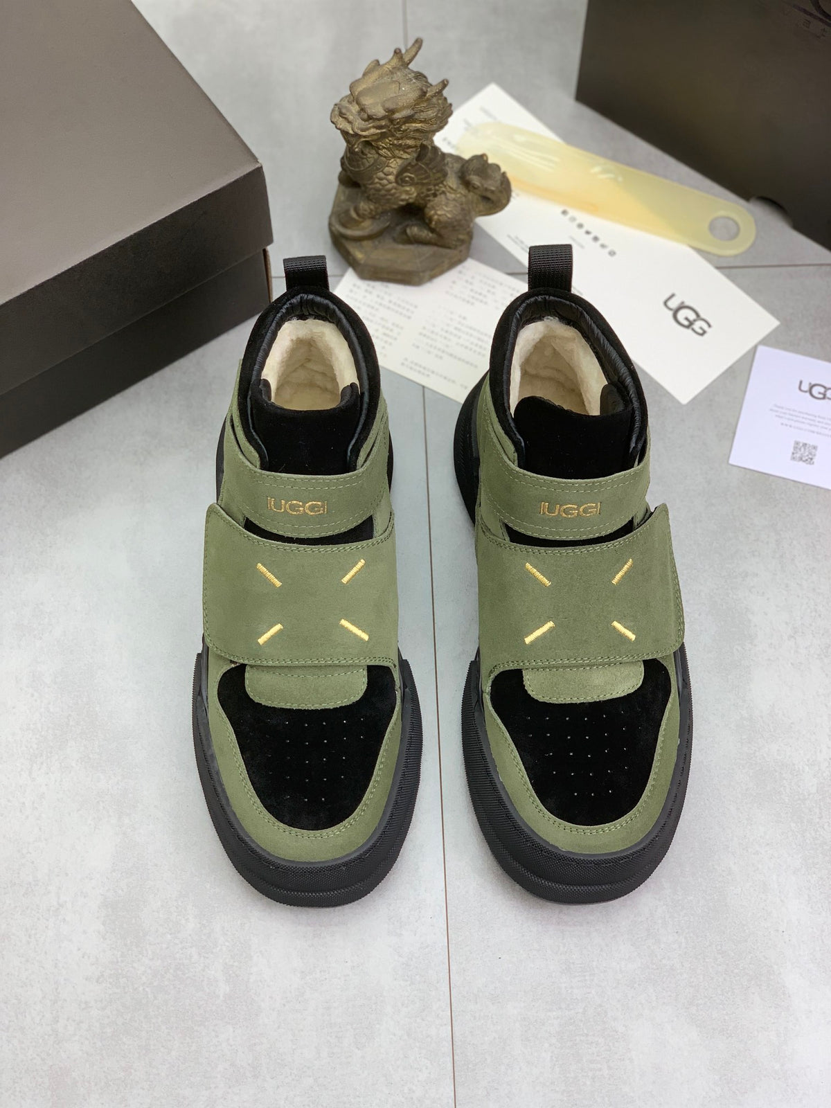 UGG Velcro Laceless Boot-Sneaker — Army Green & Black | EU 39–44