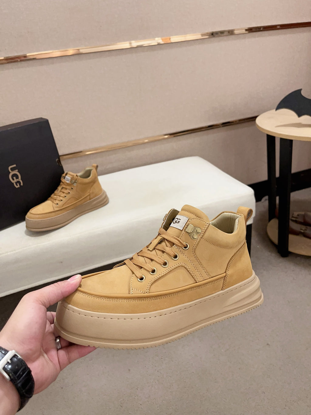 UGG Moc-Toe High-Top Sneaker — Wheat | EU 39–44