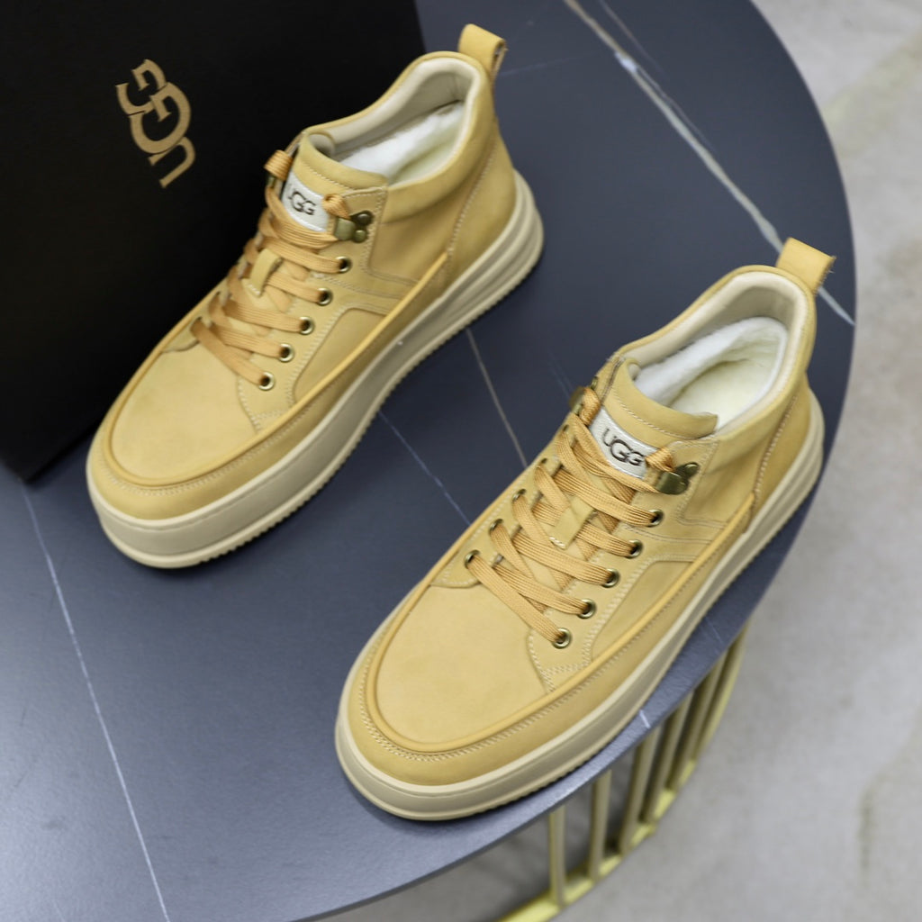 UGG Sherpa-Lined Mid-Top Sneaker — Wheat | EU 39–44