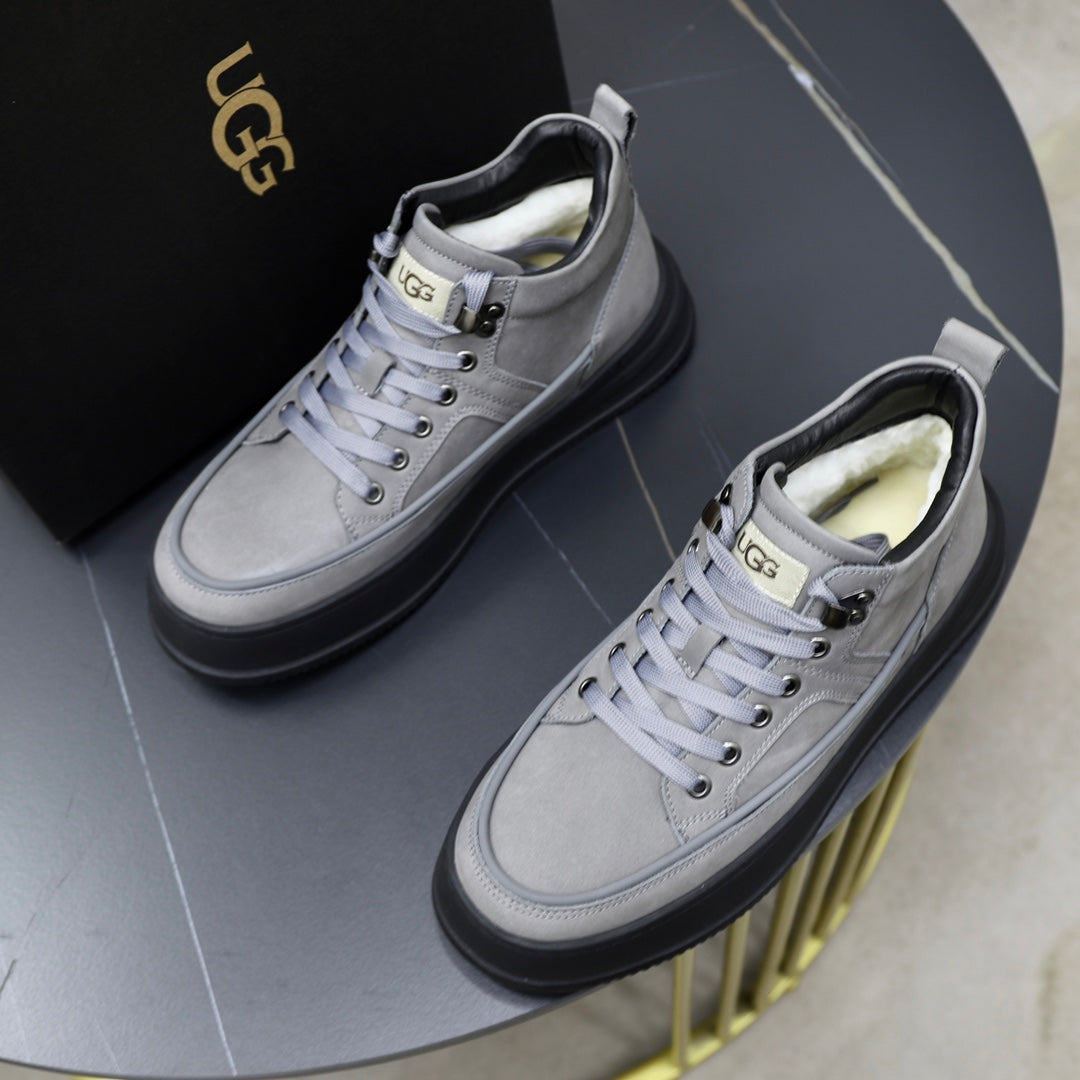 UGG Sherpa-Lined Platform Sneaker — Stone Grey | EU 39–44
