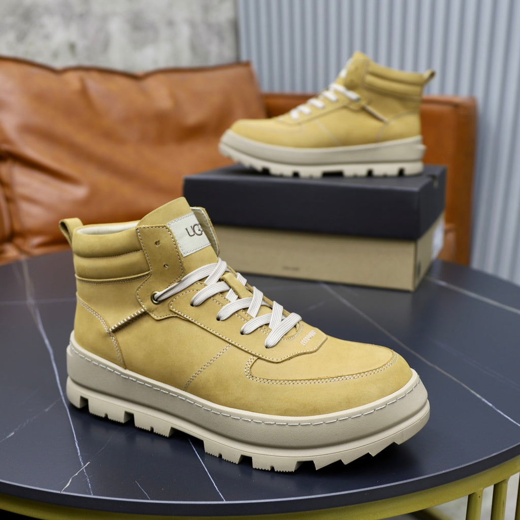 UGG Lace-Up High-Top Sneaker — Wheat & Cream | EU 39–44