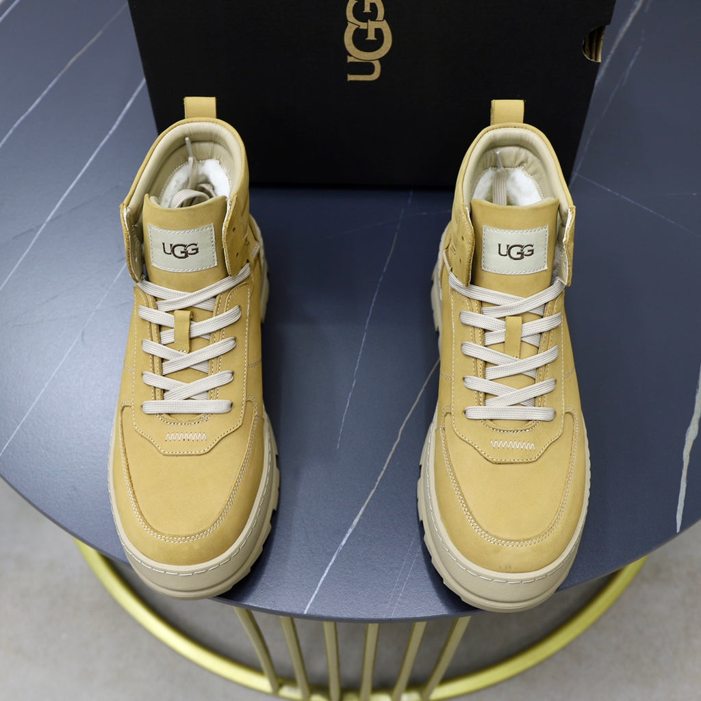 UGG Lace-Up High-Top Sneaker — Wheat & Cream | EU 39–44