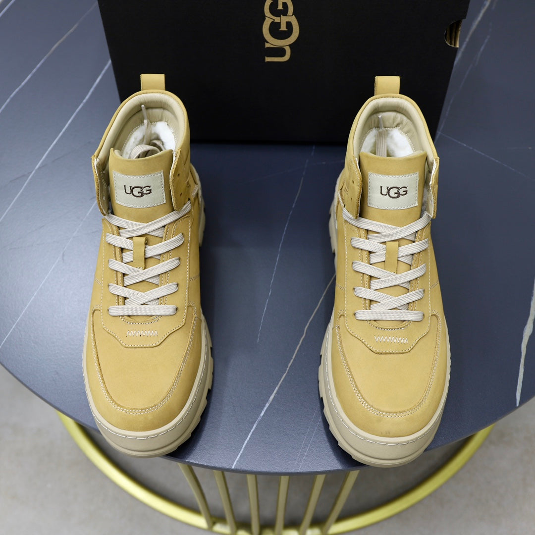 UGG Lace-Up High-Top Sneaker — Wheat & Cream | EU 39–44