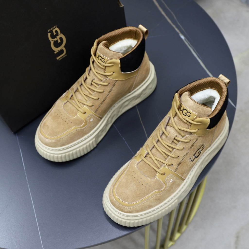 UGG Suede High-Top Sneaker — Sand & Black | EU 39–44