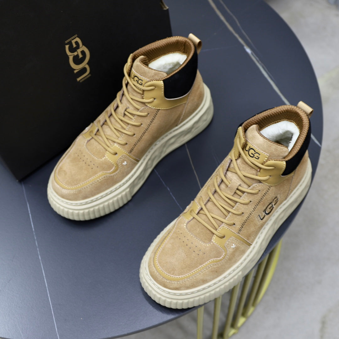 UGG Suede High-Top Sneaker — Sand & Black | EU 39–44