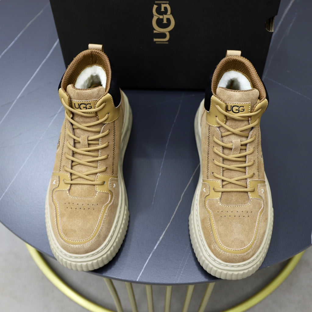 UGG Suede High-Top Sneaker — Sand & Black | EU 39–44