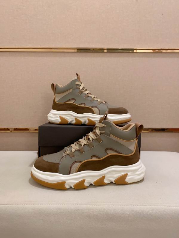 UGG Strap-Overlay High-Top Sneaker — Sage/Brown | EU 39–44