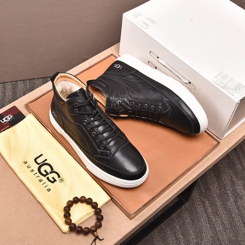 UGG Court Mid-Top Sneaker — Black Leather | EU 39–44