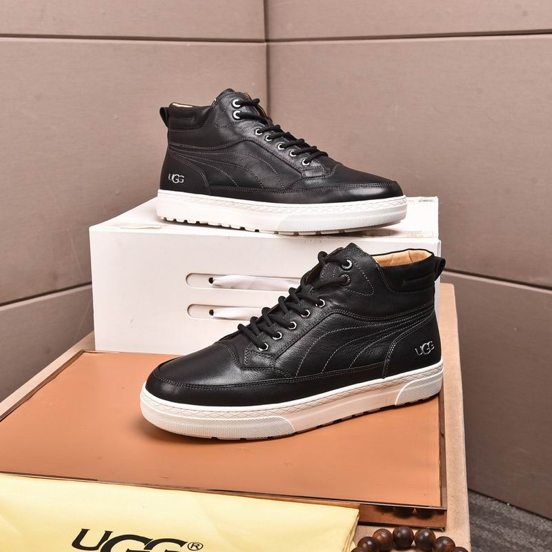UGG Court Mid-Top Sneaker — Black Leather | EU 39–44