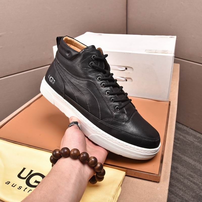 UGG Court Mid-Top Sneaker — Black Leather | EU 39–44