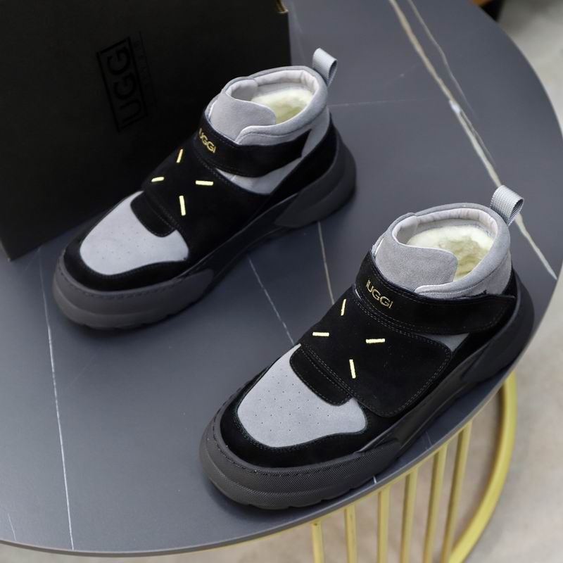 UGG Court Mid-Top Sneaker — Black / Silver Grey