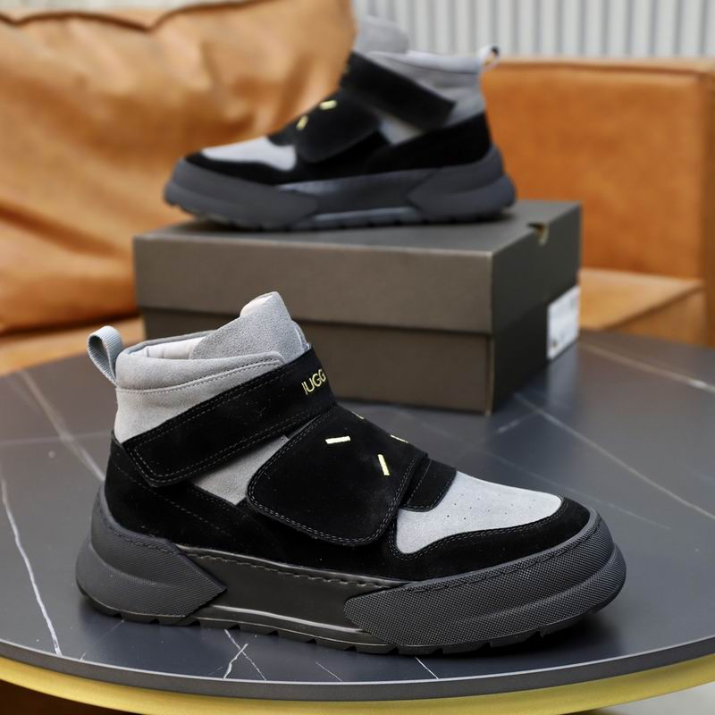 UGG Court Mid-Top Sneaker — Black / Silver Grey