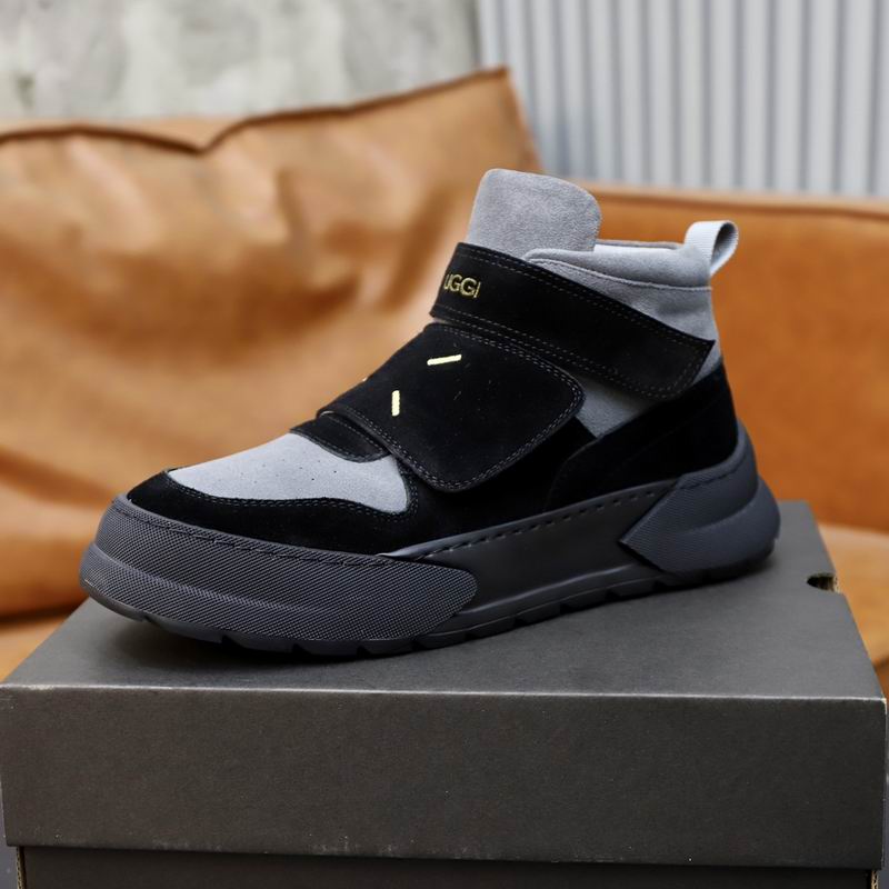 UGG Court Mid-Top Sneaker — Black / Silver Grey