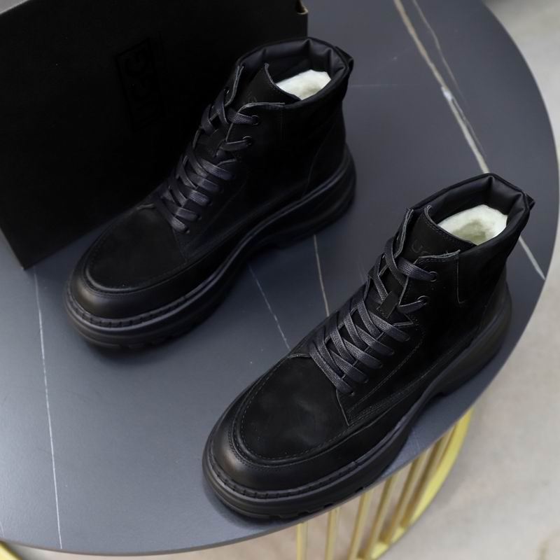 UGG High-Top Lace-Up Boot — Triple Black