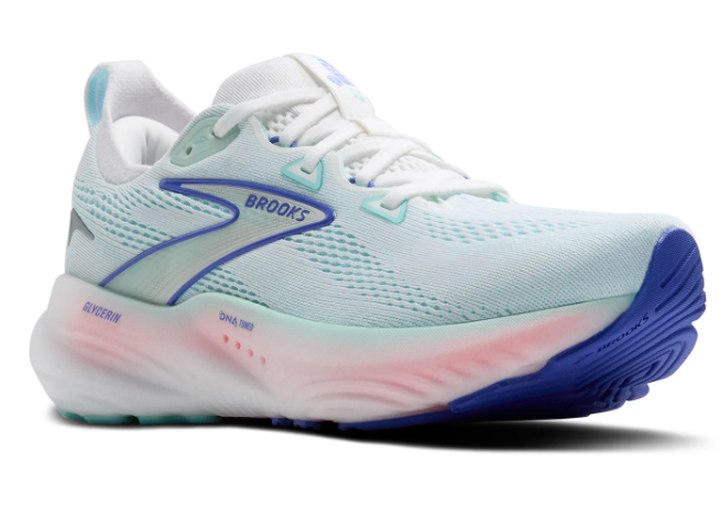 Brooks Glycerin 22 — Women's Running Shoe (White / Limpet Shell / Amparo Blue)